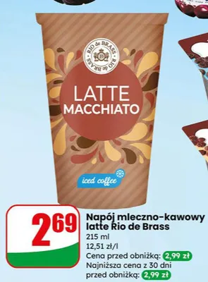 Napój mleczno-kawowy latte promocja w Dino