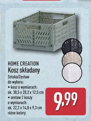 Kosz składany 30,5x20,3x12,5 cm Home Creation promocja w Aldi