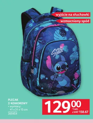 Plecak 2-komorowy Stitch promocja w Selgros