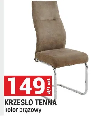 Krzesło Tenna kolor brązowy promocja w Merkury Market