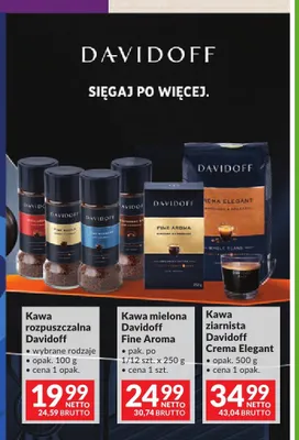 Kawa rozpuszczalna Davidoff Fine Aroma promocja w Makro
