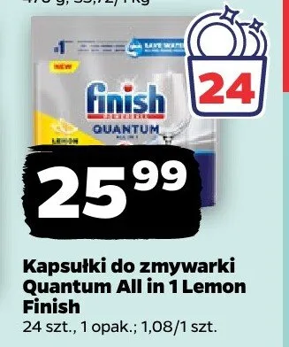 Kapsułki do zmywarki Quantum All in Lemon promocja w Netto
