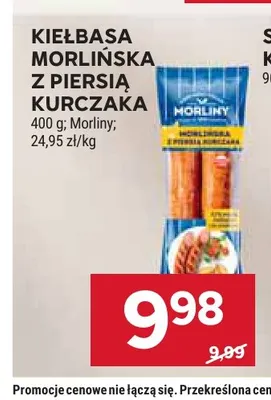 Kiełbasa morlińska z piersią kurczaka Morliny promocja w Stokrotka