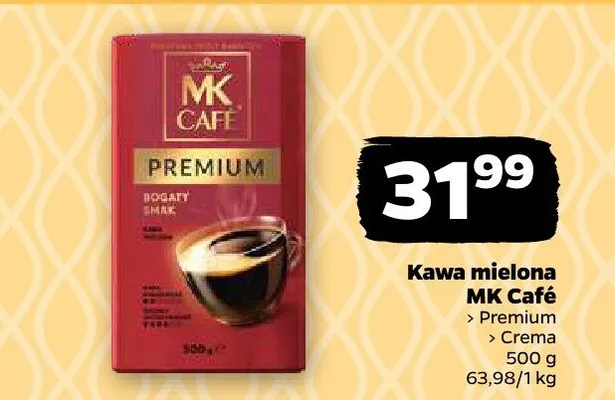 Kawa mielona MK Café Crema promocja w Netto