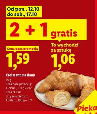 Croissant maślany Piekarnia Lidla promocja w Lidl