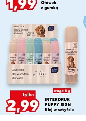 Klej w sztyfcie Interdruk Puppy Sign promocja w Kaufland