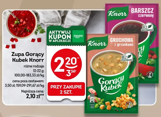 Zupa Gorący Kubek Knorr promocja w Żabka