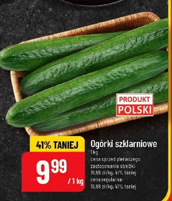 Ogórki szklarniowe promocja w POLOmarket