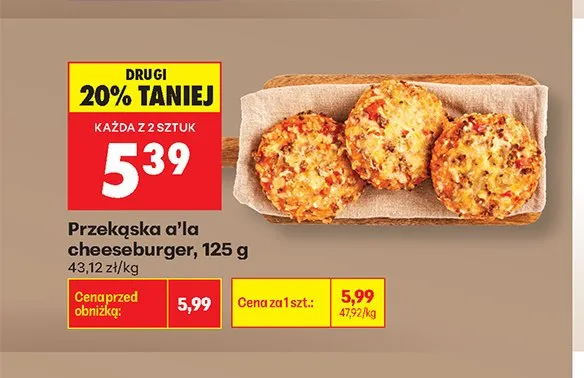 Przekąska a'la cheeseburger promocja w Biedronka