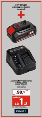 Akumulator + ładowarka EINHELL PXC 18V Li-Ion 2,5Ah promocja w Leroy Merlin