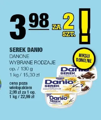 Serek homogenizowany Danio Danone promocja w SPAR