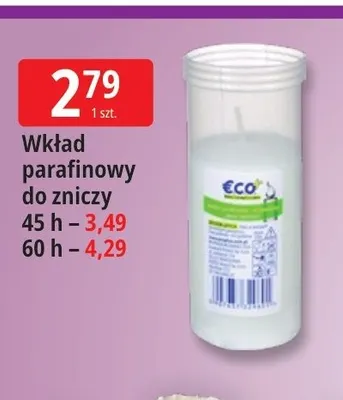 Wkład parafinowy do zniczy promocja w Leclerc