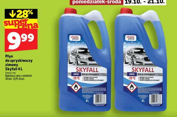 Płyn do spryskiwaczy zimowy Skyfall 4 l promocja w TOPAZ