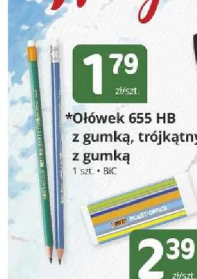 Ołówek BIC 655 HB z gumką promocja w Marketvita