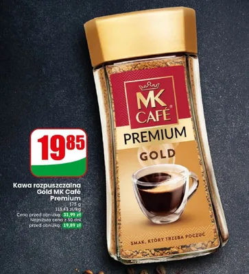 Kawa rozpuszczalna Gold MK Café Premium promocja w Dino