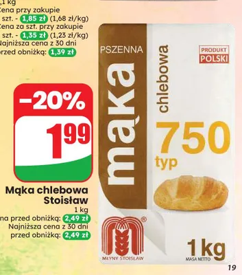Mąka chlebowa typ 750 Stoisław promocja w Dino