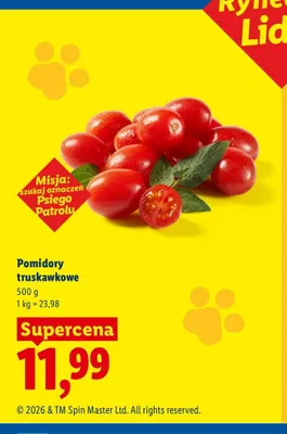 Pomidory truskawkowe Ryneczek Lidla promocja w Lidl