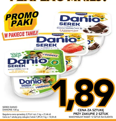 Serek Danio Danone z kawałkami czekolady promocja w Kupiec