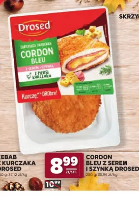Cordon bleu z serem i szynką Drosed promocja w Stokrotka