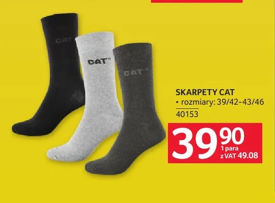 Skarpety CAT promocja w Selgros
