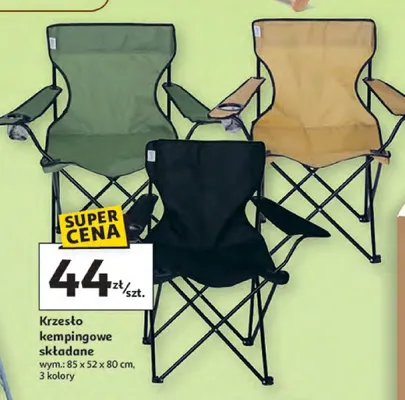 Krzesło kempingowe składane promocja w Auchan