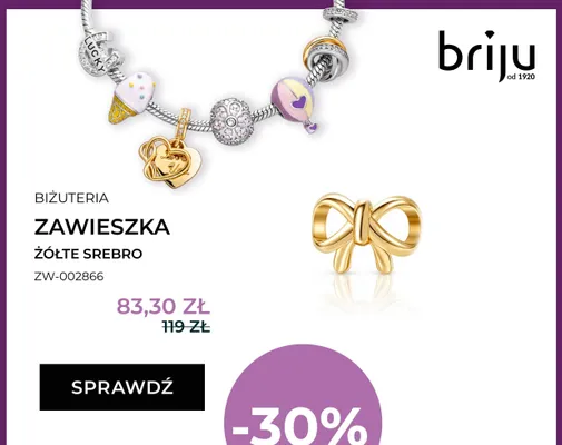 Zawieszka żółte srebro ZW-002866 Briju promocja w Dzień Dziecka