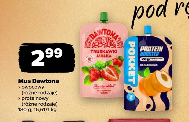 Mus owocowy Dawtona promocja w Netto