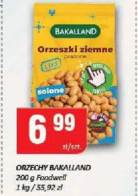 Orzeszki ziemne prażone solone Bakalland promocja w Chorten