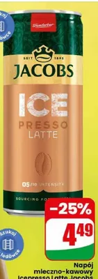 Napój mleczno-kawowy Jacobs Icepresso Latte promocja w Dino