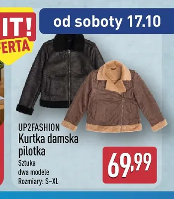 Kurtka damska pilotka UP2FASHION promocja w Aldi