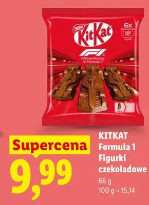 Figurki czekoladowe KITKAT Formuła 1 promocja w Lidl