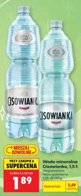 Woda mineralna niegazowana Cisowianka promocja w Biedronka