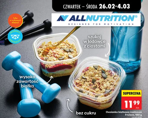 Owsianka białkowa malinowa promocja w Biedronka