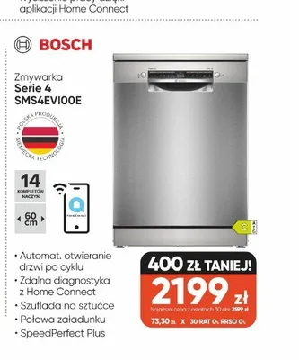 Zmywarka Bosch Serie 4 SMS4EVI00E promocja w Max Elektro