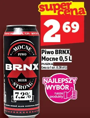 Piwo BRNX Mocne promocja w TOPAZ