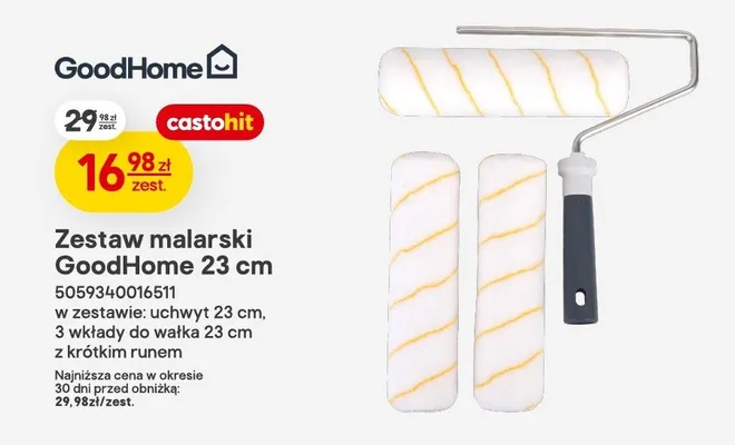 Zestaw malarski 23cm promocja w Castorama