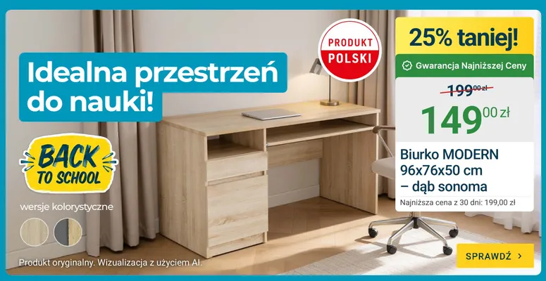 Biurko Modern promocja w ERLI