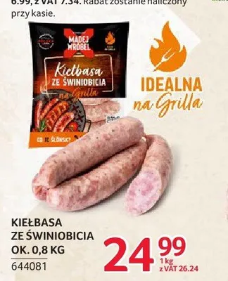 Kiełbasa ze świniobicia Madej Wróbel promocja w Selgros