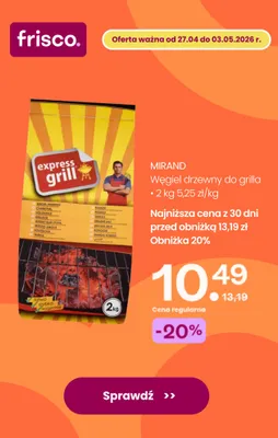 Węgiel drzewny do grilla Mirand Express Grill promocja w Frisco
