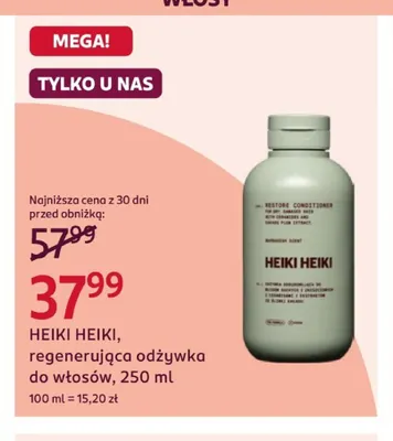 Regenerująca odżywka do włosów Heiki promocja w Rossmann