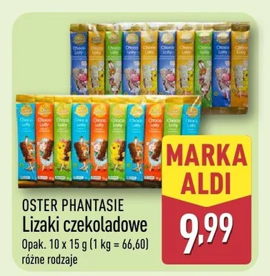 Lizaki czekoladowe promocja w Aldi
