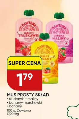 Mus prosty skład truskawki Dawtona promocja w Chata Polska