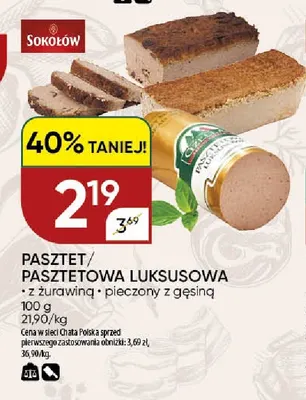 Pasztet pieczony z gęsiną Sokołów promocja w Chata Polska