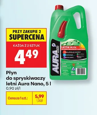 Płyn do spryskiwaczy letni Aura Nano promocja w Biedronka