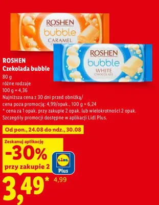 Czekolada Roshen Bubble Caramel promocja w Lidl