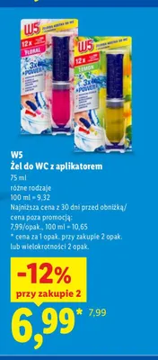 Żel do WC z aplikatorem Lemon W5 promocja w Lidl
