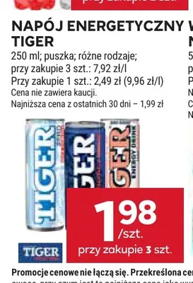 Napój energetyczny Tiger promocja w Stokrotka