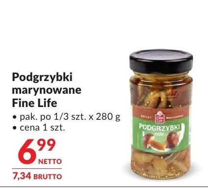Podgrzybki marynowane Fine Life promocja w Makro