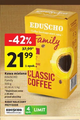 Kawa mielona Eduscho Family promocja w Intermarche