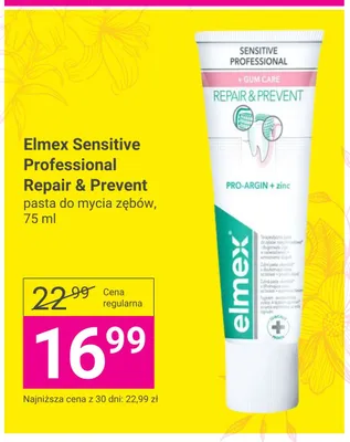 Pasta do zębów Elmex Sensitive Professional Repair & Prevent promocja w Hebe